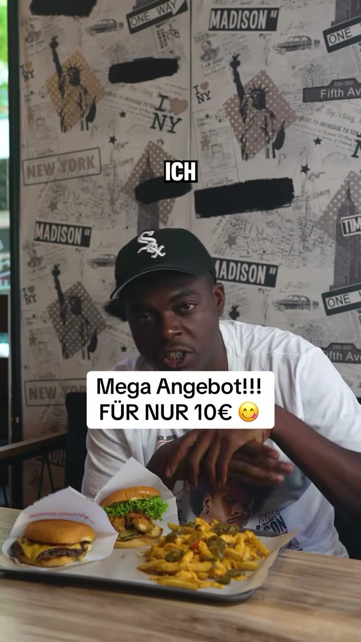 Erstes Bild des Reels: das Angebot steht oben im Bild